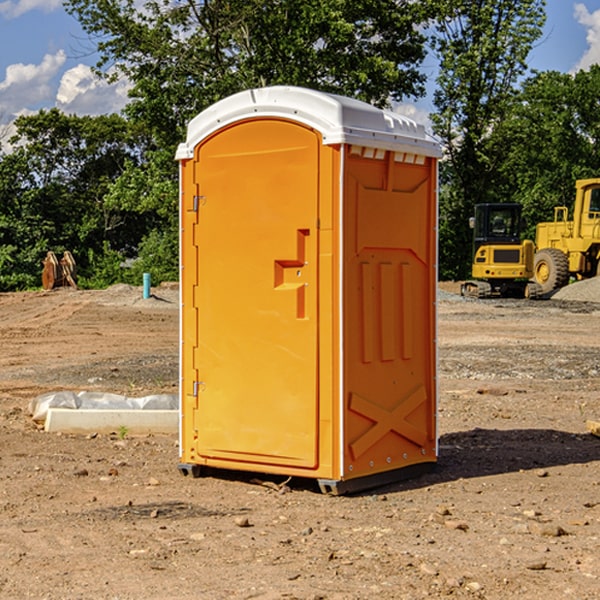 how often are the porta potties cleaned and serviced during a rental period in Schuyler County